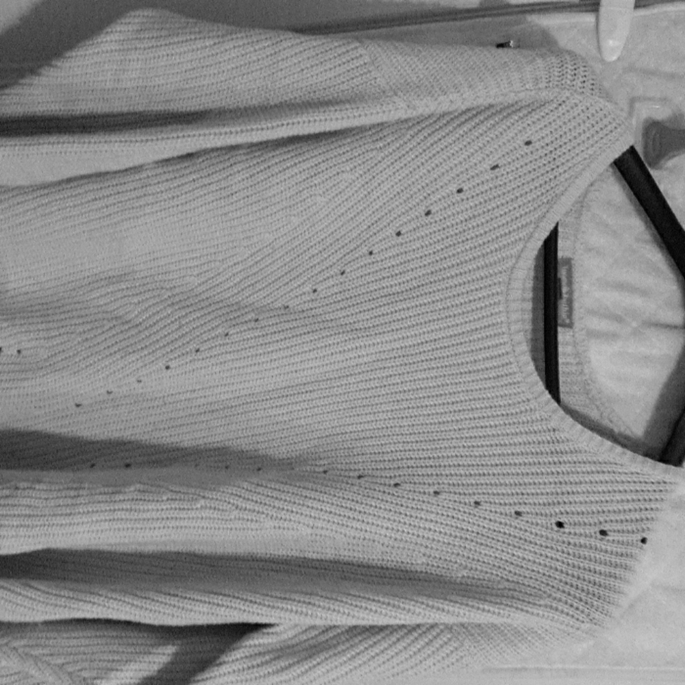 Sweater with beading down the front